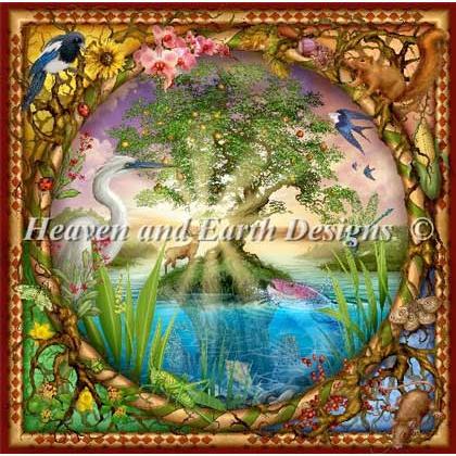 Tree of Life de Heaven and Earth Designs Grilles Point de Croix