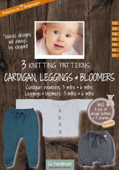 Patron Tricot Bebe Cardigan Leggings Et Bloomers De Go Handmade Semi Kits Kits Casa Cenina