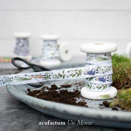 Ruban 16mm - Jardin d'herbes aromatiques