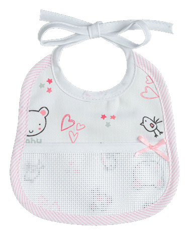 Trousse toilette - Baby Bear - Rose de Filet - Enfants - Supports à broder  - Casa Cenina